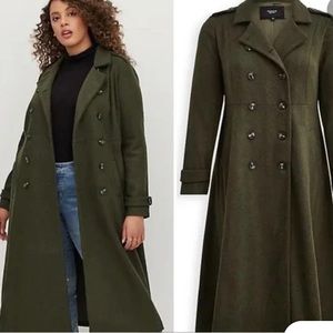 Torrid Military Fit and Flare Coat, 1X, NEW